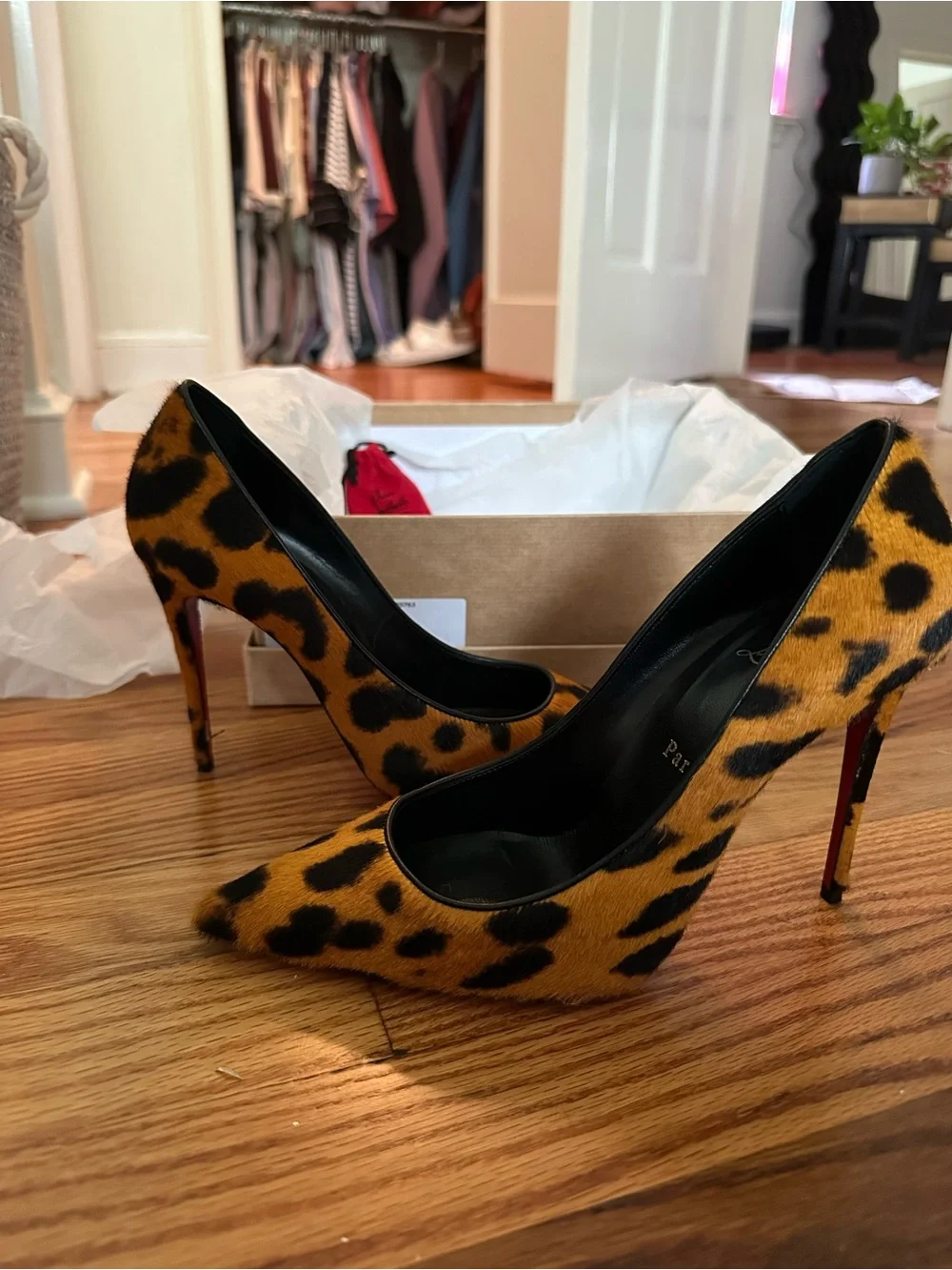 Christian Louboutin Leopard Print Kate Ponyhair Pumps